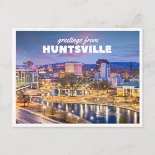 Huntsville Silhouette Downtown Alabama Groet Briefkaart
