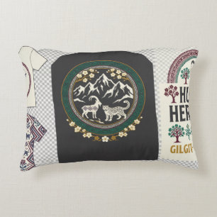 Hunza Heritage Grafische T-Shirt Gilgit-Baltista Accent Kussen