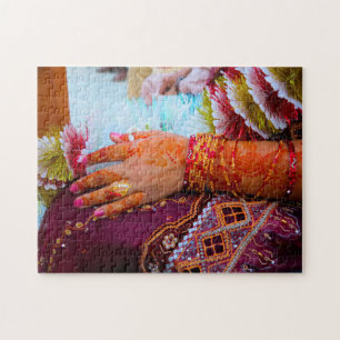 Hunza-huwelijk Pakistan. Legpuzzel