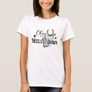 Hup-hakken naar het koeienliefje rijden t-shirt