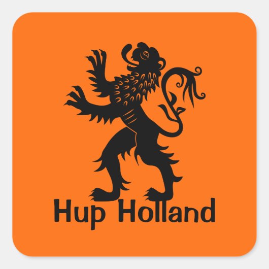 Hup Holland - Holland Lion Vierkante Sticker (Voorkant)