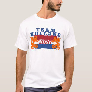 Hup Holland Hup Nederland Voetbalfan Oranje Leeuw T-shirt