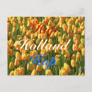 Hup Holland Hup Red White Blue Oranje Tulips Briefkaart