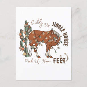 Hup hup, bellenpaarden, til je voeten op met Kerst Uitnodiging Briefkaart