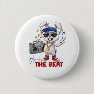 Hup naar de Beat Ronde Button 5,7 Cm