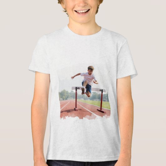 hurdle boy Tri-Blend shirt (Voorkant)