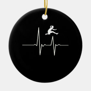 Hurdler Heartbeat Keramisch Ornament