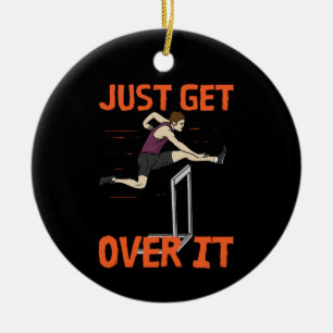 Hurdler Hurdling Sport Track & Field Gifts Keramisch Ornament