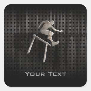 Hurdler; kool vierkante sticker