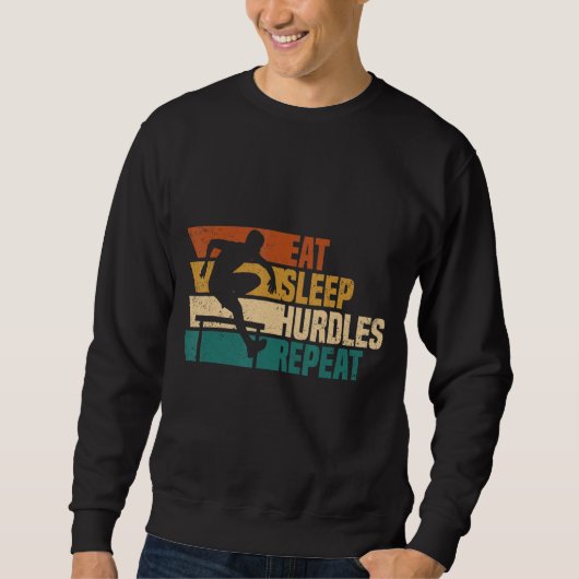 Hurdling Eat Sleep Hurdles Herhaal Hurdle Hurdler Trui (Voorkant)