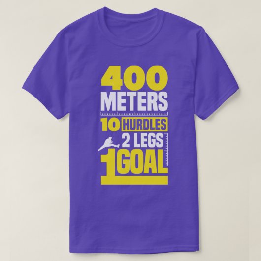 Hurdling Hurdle Runner Track en Field 400 Meters T-shirt (Design voorkant)