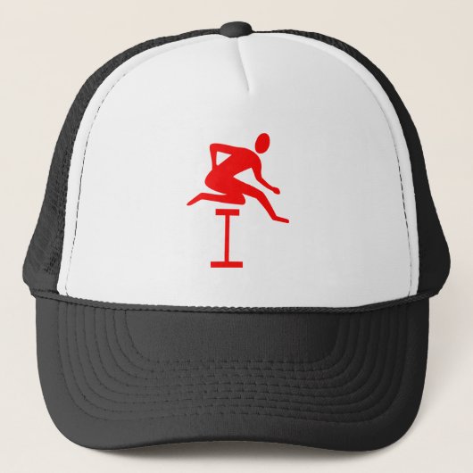 Hurdling - rood trucker pet (Voorkant)