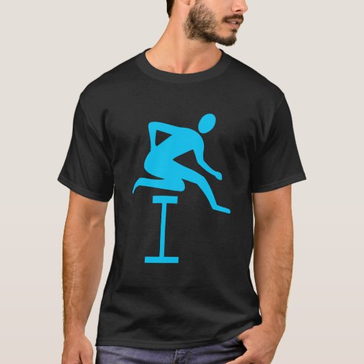 Hurdling - Sky Blue T-shirt (Voorkant)