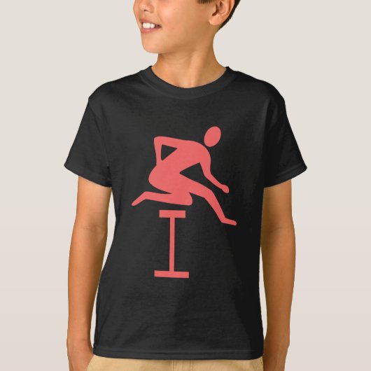 Hurdling - Tropisch roze T-shirt (Voorkant)