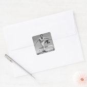 Hurdling Vierkante Sticker (Envelop)