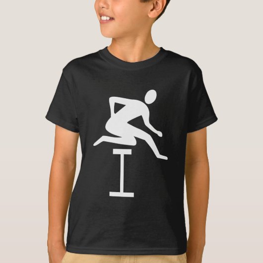 Hurdling - wit t-shirt (Voorkant)