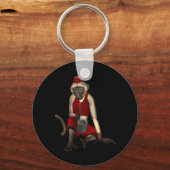 Hurdy Gurdy 3D Music Monkey 12 Sleutelhanger (Voorkant)