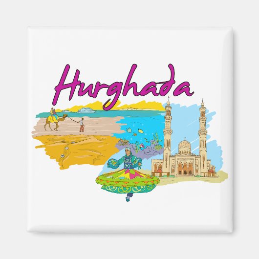 Hurghada - Egypt.png Magneet (Voorkant)