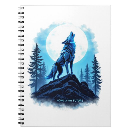 Hurlement du futur - Cahier spiralé à thème loup (Devant)