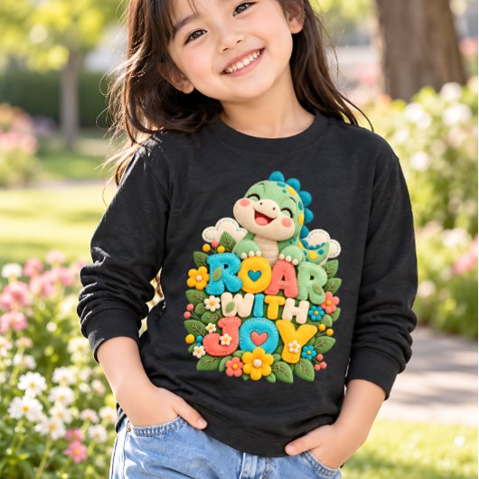 Hurler de joie dinosaure mignon