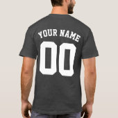 Hurling Camogie, met naam & nummer Terug Print T-shirt (Achterkant)
