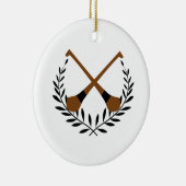 Hurling Wreath Keramisch Ornament (Rechts)