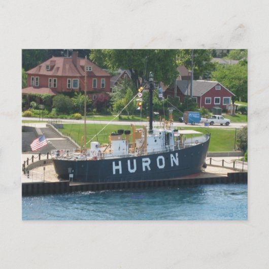 Huron Lightship Port Huron, MI St. Clair Briefkaart (Voorkant)