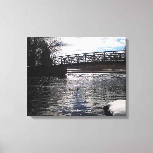Huron River Bridge Canvas Afdruk (Voorkant)
