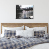 Huron River Bridge Canvas Afdruk (Insitu (Slaapkamer))