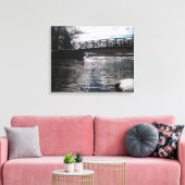 Huron River Bridge Canvas Afdruk (Insitu (Woonkamer))