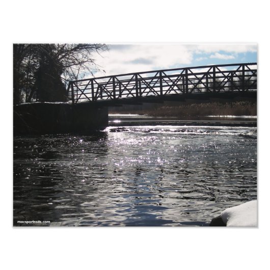 Huron River Bridge Foto Afdruk (Voorkant)
