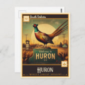 Huron, South Dakota |  Briefkaart (Voorkant / Achterkant)