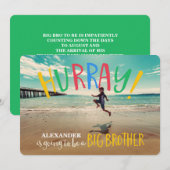 Hurray! | Aankondiging van een grote broeder foto (Voorkant / Achterkant)