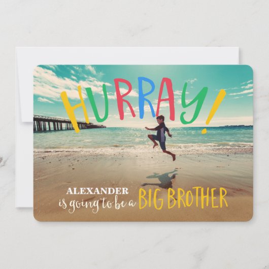 Hurray! | Aankondiging van een grote broeder foto (Voorkant)