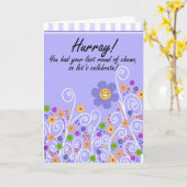 Hurray! Laatste Ronde van Chemo Kaart (Gele Bloem)