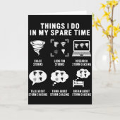 Hurricane Chasing Chaser Tornado Hunter Meteorolog Kaart (Gele Bloem)