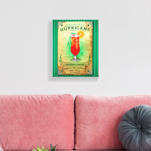 Hurricane Cocktail Canvas Afdruk (Insitu (Woonkamer))