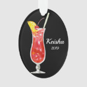 Hurricane Cocktail, gepersonaliseerd Ornament (voorkant)