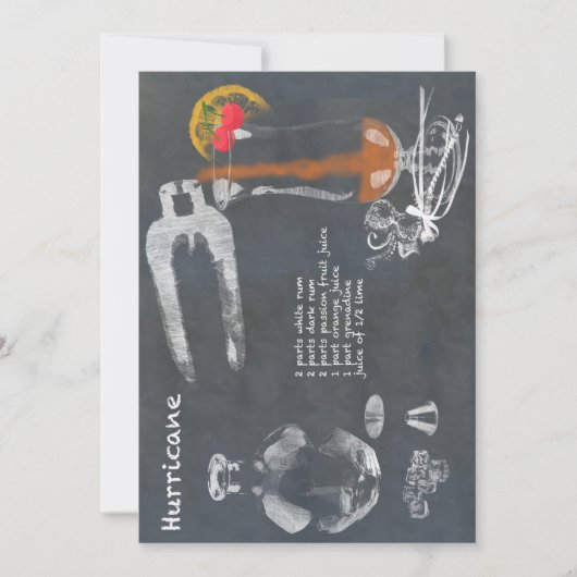 Hurricane Cocktail Kaart (Voorkant)