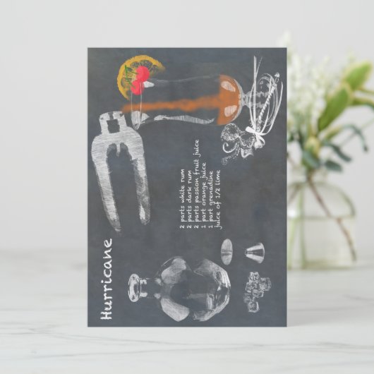 Hurricane Cocktail Kaart (Staand voorkant)