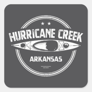 Hurricane Creek Arkansas Kayaking Vierkante Sticker