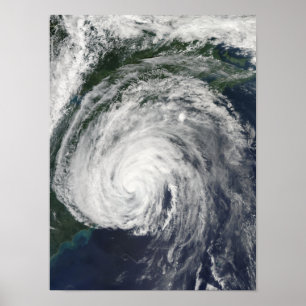 Hurricane Earl van de Mid-Atlantische Oceaan Poster