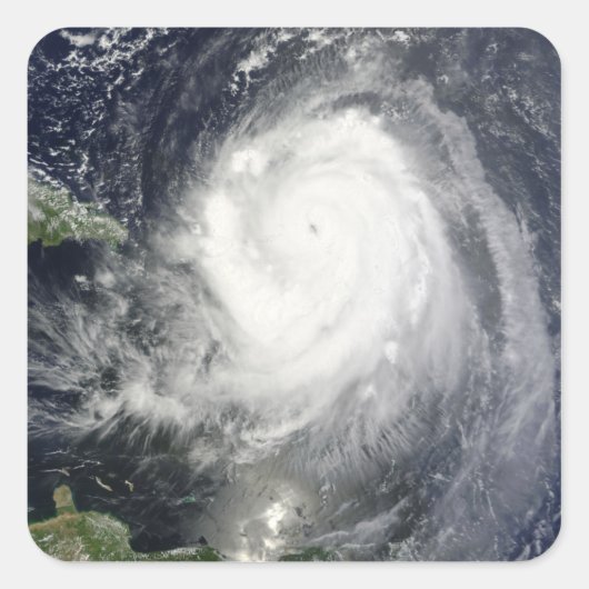 Hurricane Earl Vierkante Sticker (Voorkant)