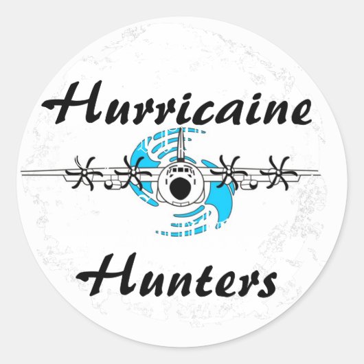 Hurricane Hunter-Sticker Ronde Sticker (Voorkant)