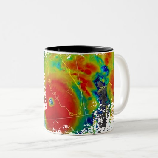 Hurricane Ian Coffee-Mok Tweekleurige Koffiemok (Voorkant rechts)