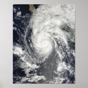 Hurricane Jimena nadert Baja California Poster