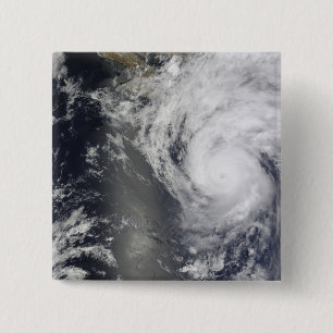 Hurricane Jimena over Baja California Vierkante Button 5,1 Cm