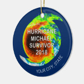 HURRICANE MICHAEL SURVIVOR | Stad en staat Keramisch Ornament (Links)