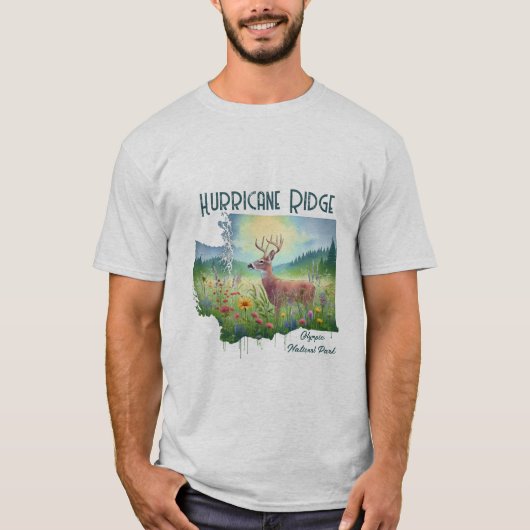 Hurricane Ridge National Park Souvenir Gift T-shirt (Voorkant)