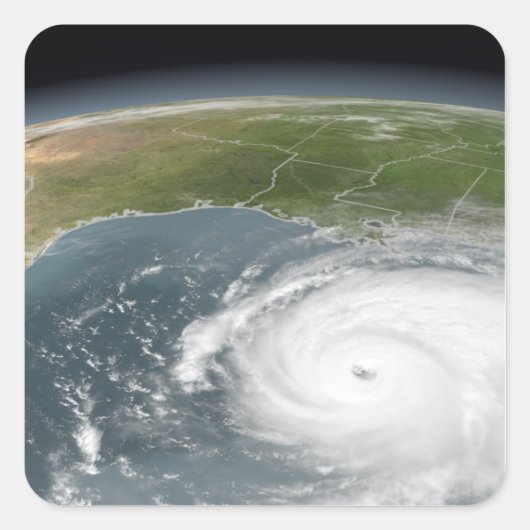 Hurricane Rita Vierkante Sticker (Voorkant)